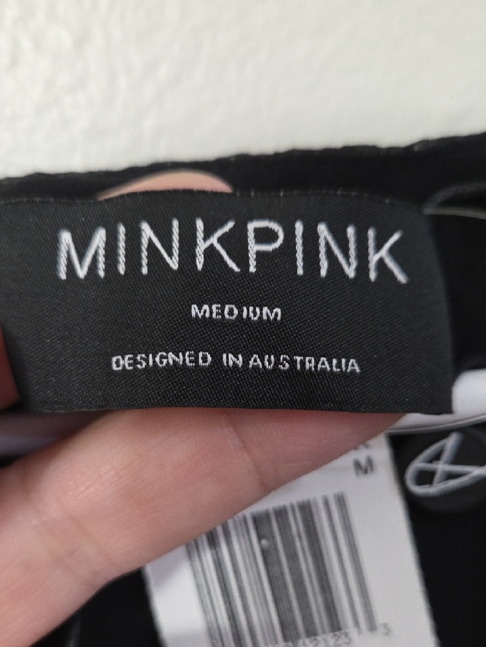 MINKPINK Black Textured Mini Dress with Balloon Sleeves - Picture 6 of 6